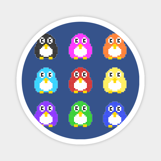 United Colors of Pengi Magnet by spacepigmath